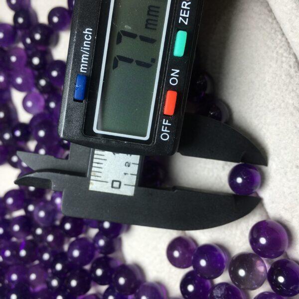 round bead, amethyst bead, purple bead - Image 2