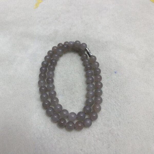 nephrite bead, round bead, whole strand bead, smoky gray bead, jade bead, high quality bead, genuine bead, natural bead - Image 3