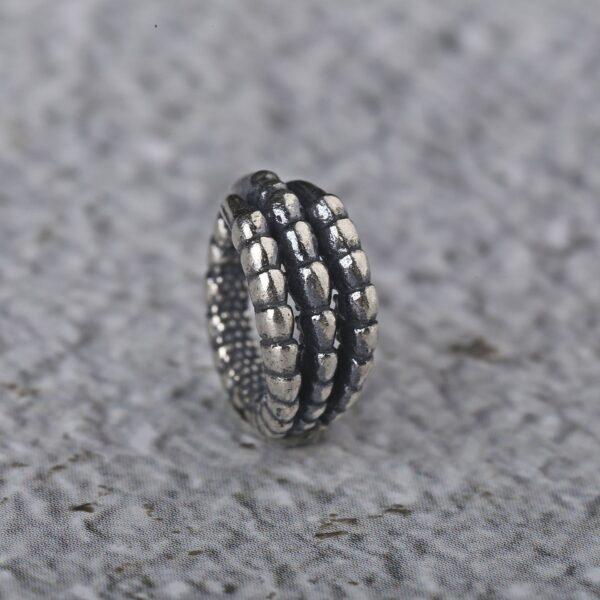dragon claw bead, ring bead, spacer bead, s925 sterling silver, silver bead, oxidized silver bead - Image 3