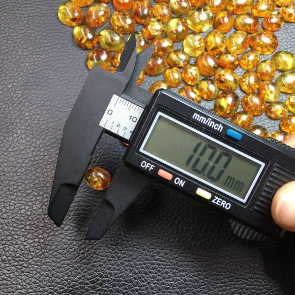flower amber bead, oval bead, bezel gemstone, ring gemstone, pendant gemstone - Image 3