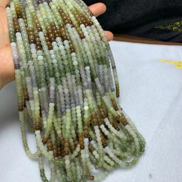 nephrite bead, drum bead, whole strand bead, multi colors bead, jade bead, high quality bead, genuine bead, natural bead - Image 3