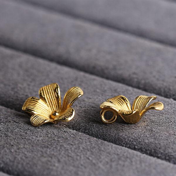 flower charm, s925 sterling silver, silver charm, golden charm, gild charm - Image 4
