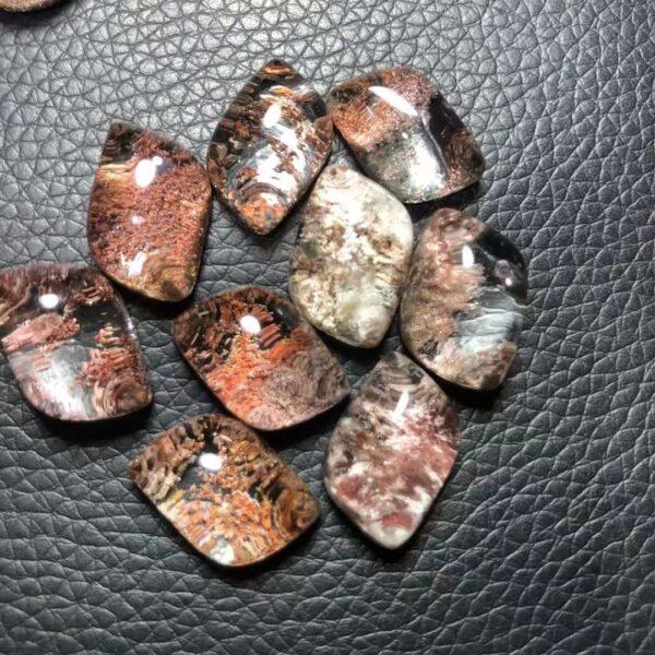 phantom quartz bead, parallelogram bead, clear bead, ring gemstone, pendant gemstone - Image 4