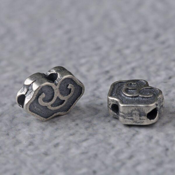 cloud bead, spacer bead, s925 sterling silver, silver bead, oxidized silver bead - Image 4