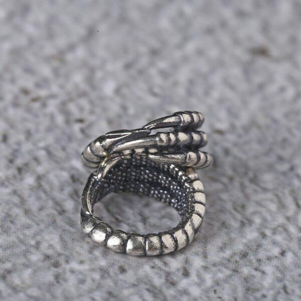 dragon claw bead, ring bead, spacer bead, s925 sterling silver, silver bead, oxidized silver bead - Image 4