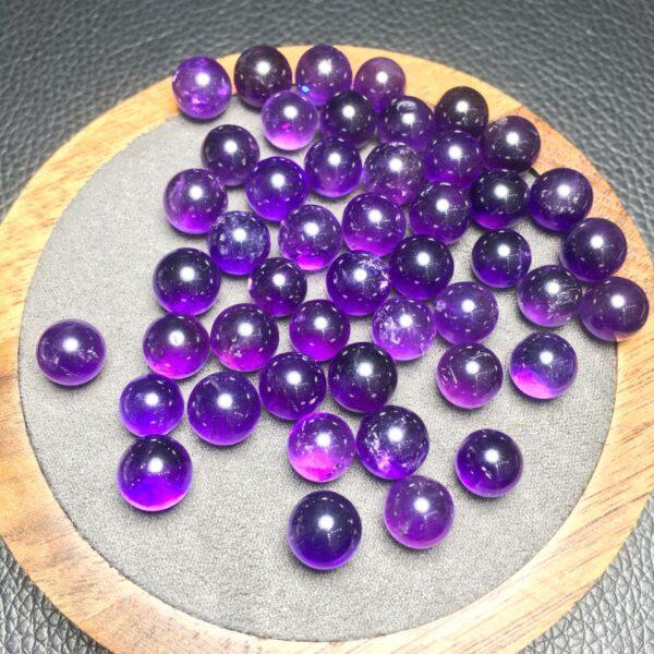 round bead, amethyst bead, purple bead - Image 4