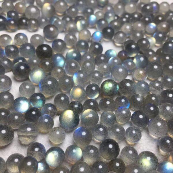 round bead, moonstone bead, gray bead, colorful light bead - Image 4