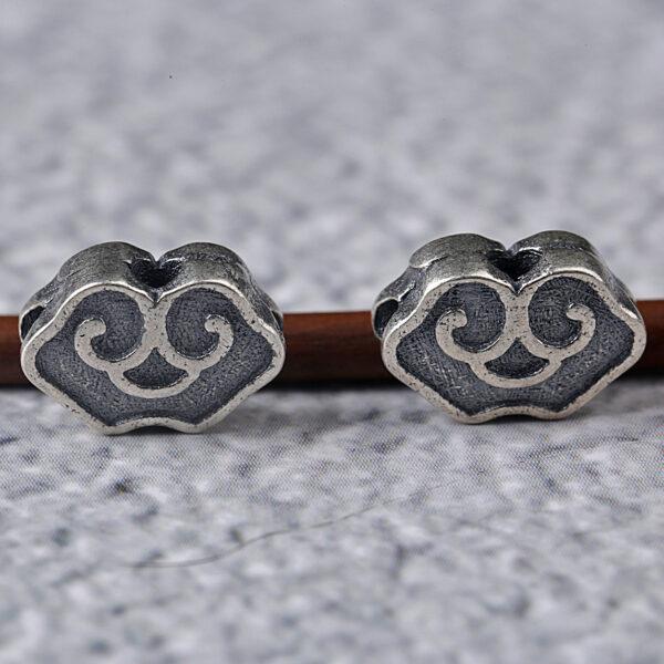 cloud bead, spacer bead, s925 sterling silver, silver bead, oxidized silver bead - Image 5
