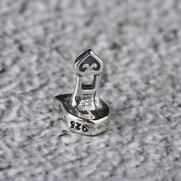 seal charm, s925 sterling silver, silver bead, silver charm, oxidized silver bead - Image 5