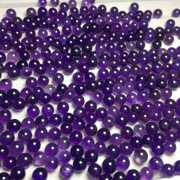 round bead, amethyst bead, purple bead - Image 3