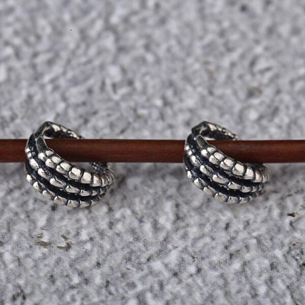 dragon claw bead, ring bead, spacer bead, s925 sterling silver, silver bead, oxidized silver bead - Image 6