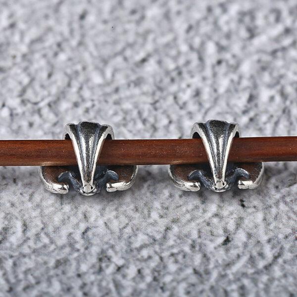 bat bead, ring bead, spacer bead, s925 sterling silver, silver bead, oxidized silver bead - Image 6