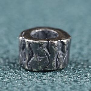 trunk bead, spacer bead, s925 sterling silver, silver bead, oxidized silver bead