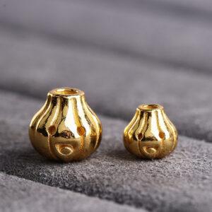 garlic bead, stripe pattern bead, spacer bead, s925 sterling silver, silver bead, gild bead, golden bead