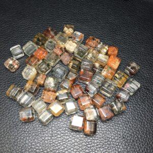 phantom quartz bead, cube bead, colorful bead, clear bead, charm bead, bracelet bead