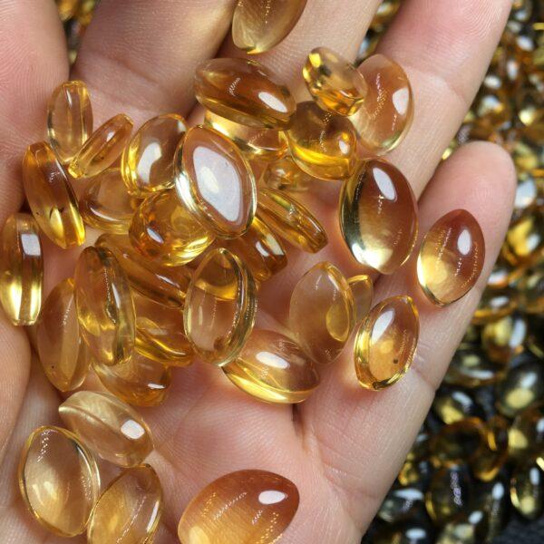 citrine bead, horse eye bead, yellow bead, clear bead, bezel gemstone, ring gemstone, pendant gemstone
