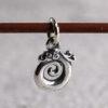dragon charm, s925 sterling silver, silver bead, silver charm, oxidized silver bead