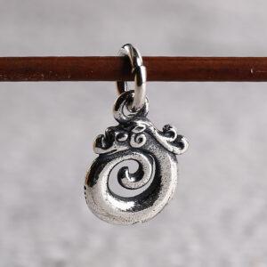 dragon charm, s925 sterling silver, silver bead, silver charm, oxidized silver bead