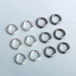 ring bead, open ring bead, connector bead, s925 sterling silver, silver bead, bright silver bead