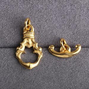 flower pattern bead, golden clasp, bracelet clasp, necklace clasp, s925 sterling silver, silver bead, gild bead, golden bead