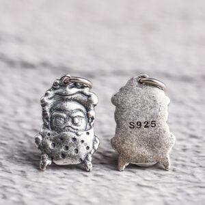 sheep charm, s925 sterling silver, silver bead, silver charm, oxidized silver bead