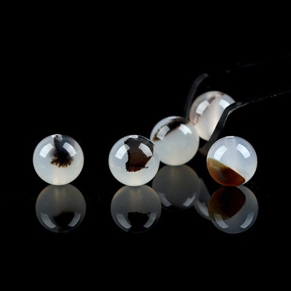 round bead, through hole bead, ocean agate bead, pictorial agate bead