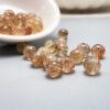 Copper Rutilated Quartz bead, round bead, through hole bead