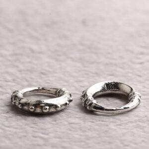 ring bead, small spots bead, jumping ring, spacer bead, s925 sterling silver, silver bead, oxidized silver bead