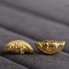 Semicircular bead, spacer bead, s925 sterling silver, sterling silver bead, golden bead, gild bead