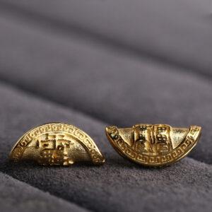 Semicircular bead, spacer bead, s925 sterling silver, sterling silver bead, golden bead, gild bead