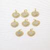 2pcs / 5 pcs cloud charm, nephrite charm, white charm, sterling silver charm, gild bead, golden charm