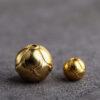lotus bud bead, round bead, flower bead, spacer bead, s925 sterling silver, sterling silver bead, golden bead, gild bead
