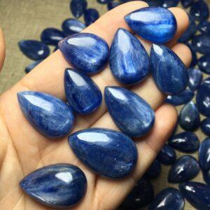 kyanite bead, droplet bead, teardrop bead, blue bead, charm bead
