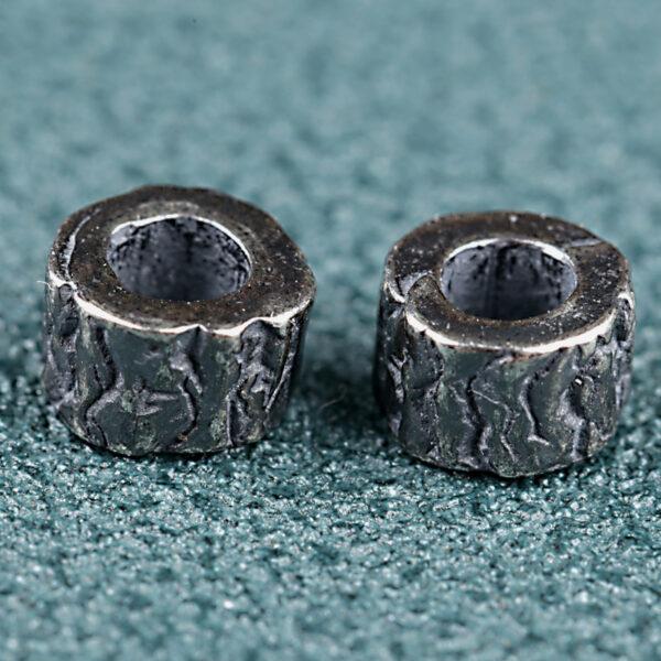 trunk bead, spacer bead, s925 sterling silver, silver bead, oxidized silver bead - Image 2