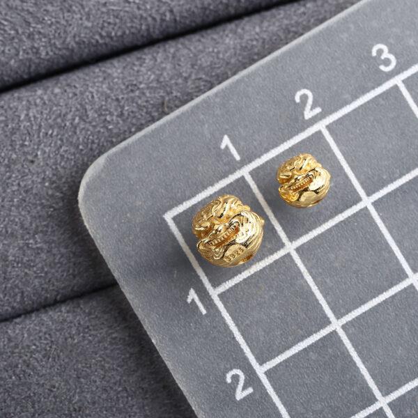 demon bead, spacer bead, s925 sterling silver, silver bead, gild bead, golden bead - Image 2