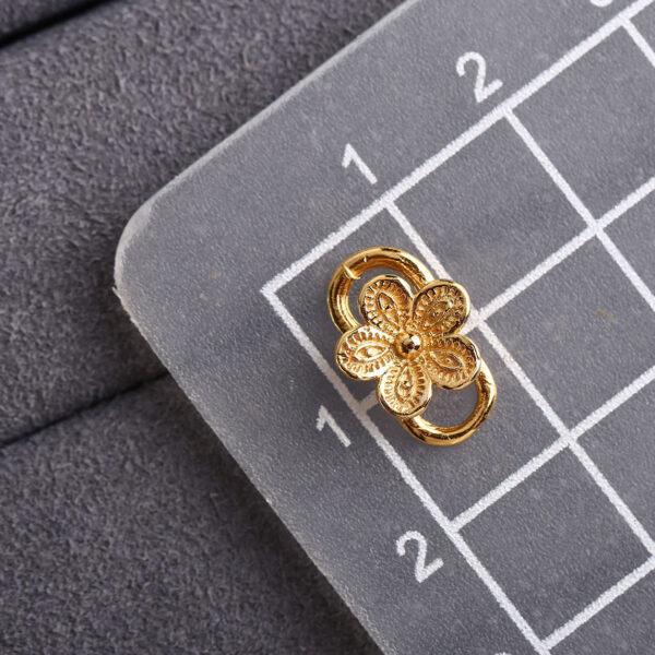 flower clip bead, S hook, golden clasp, s925 sterling silver, silver bead, gild bead, golden bead - Image 2
