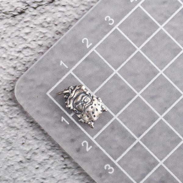 sheep charm, s925 sterling silver, silver bead, silver charm, oxidized silver bead - Image 2