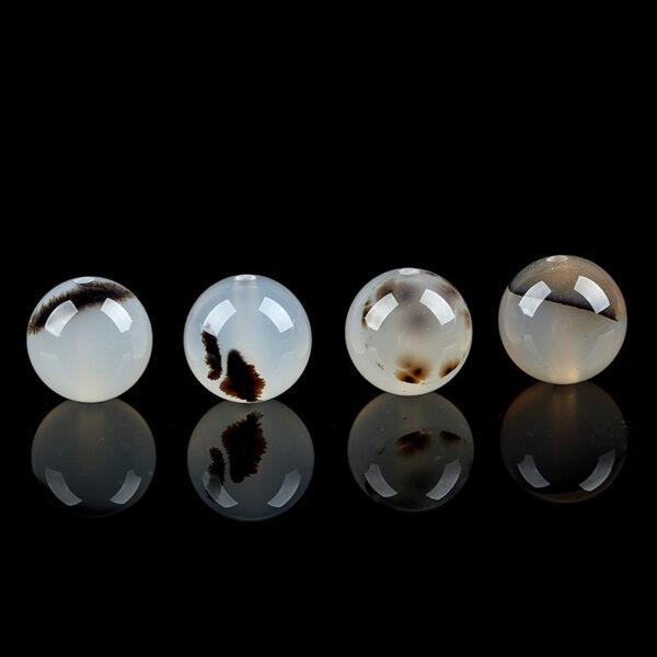 round bead, through hole bead, ocean agate bead, pictorial agate bead - Image 2
