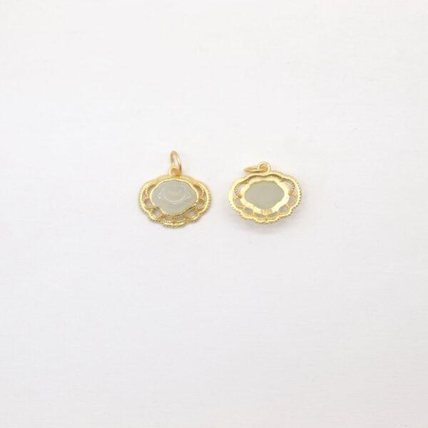 2pcs / 5 pcs cloud charm, nephrite charm, white charm, sterling silver charm, gild bead, golden charm - Image 2