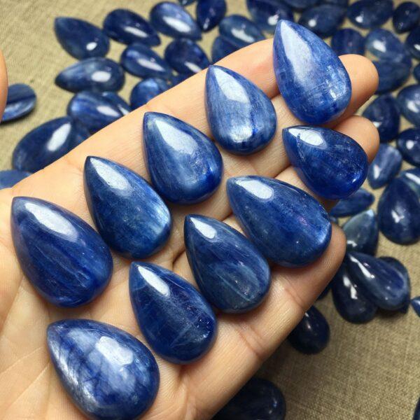 kyanite bead, droplet bead, teardrop bead, blue bead, charm bead - Image 2