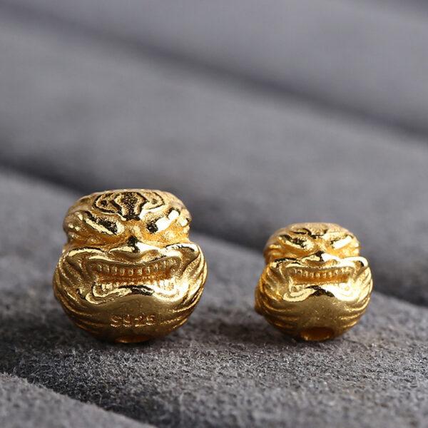 demon bead, spacer bead, s925 sterling silver, silver bead, gild bead, golden bead - Image 3