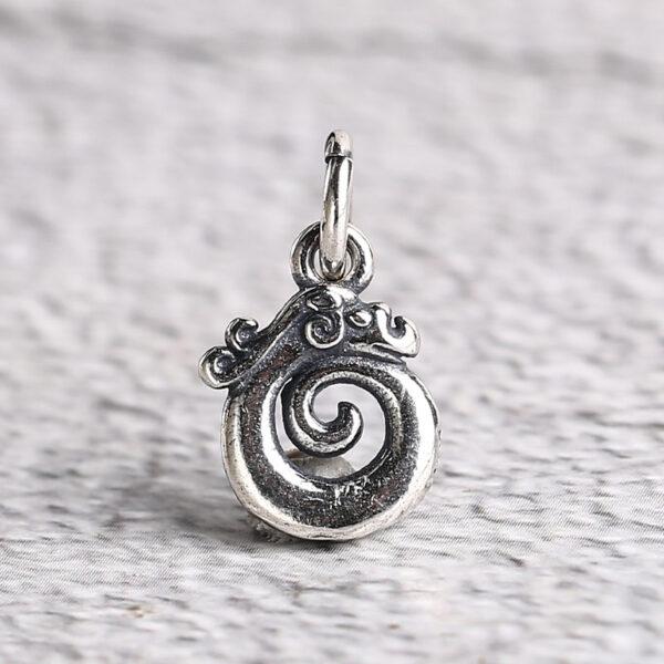 dragon charm, s925 sterling silver, silver bead, silver charm, oxidized silver bead - Image 3