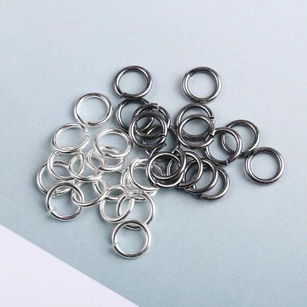 ring bead, open ring bead, connector bead, s925 sterling silver, silver bead, bright silver bead - Image 3