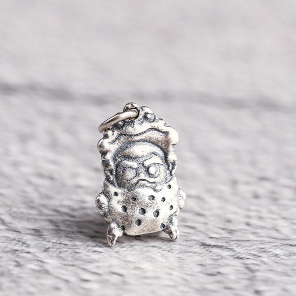 sheep charm, s925 sterling silver, silver bead, silver charm, oxidized silver bead - Image 3