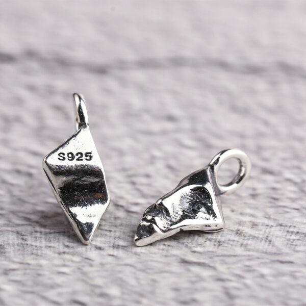 half face charm, s925 sterling silver, silver bead, silver charm, oxidized silver bead - Image 3