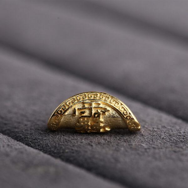 Semicircular bead, spacer bead, s925 sterling silver, sterling silver bead, golden bead, gild bead - Image 3
