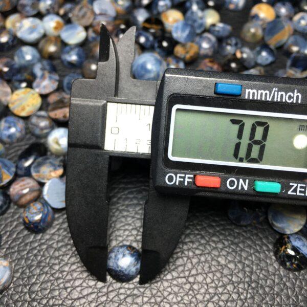 pietersite bead, round bead, blue bead, bezel gemstone, ring gemstone, pendant gemstone - Image 3
