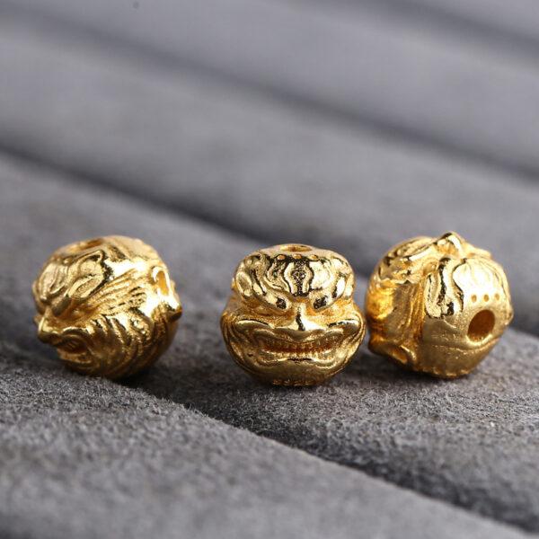demon bead, spacer bead, s925 sterling silver, silver bead, gild bead, golden bead - Image 4