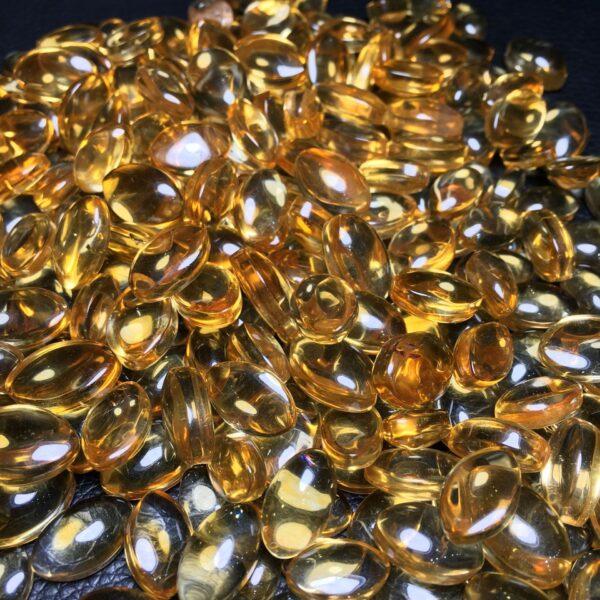 citrine bead, horse eye bead, yellow bead, clear bead, bezel gemstone, ring gemstone, pendant gemstone - Image 4