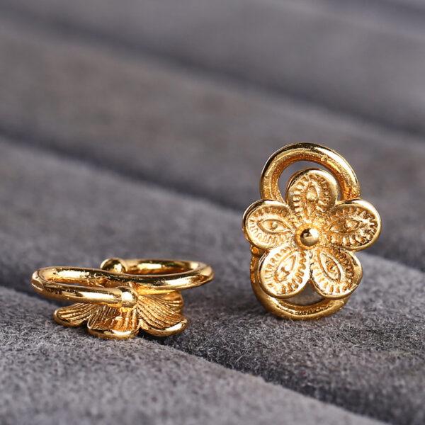 flower clip bead, S hook, golden clasp, s925 sterling silver, silver bead, gild bead, golden bead - Image 4